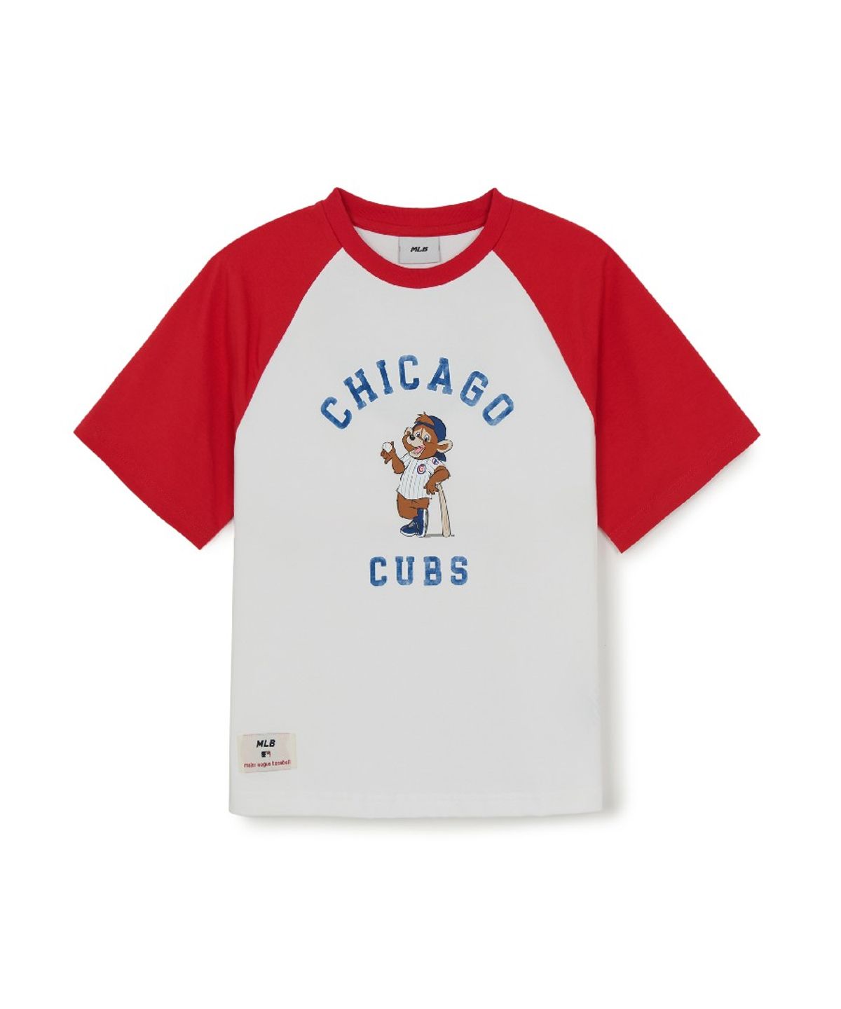 엠엘비 키즈(MLB KIDS) 스포티브 마스코트 배색 래글런 티셔츠 CHC (L.Red)
