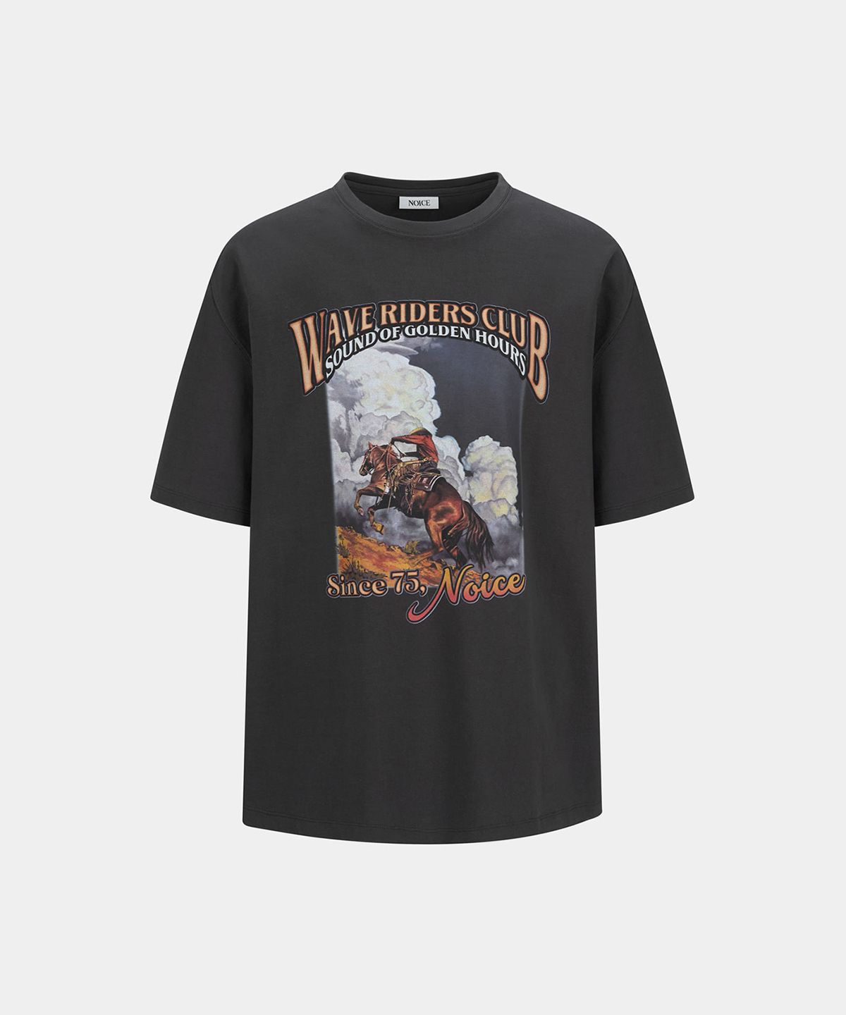 노이스(NOICE) WESTERN RIDER GRAPHIC T-SHIRT - CHARCOAL