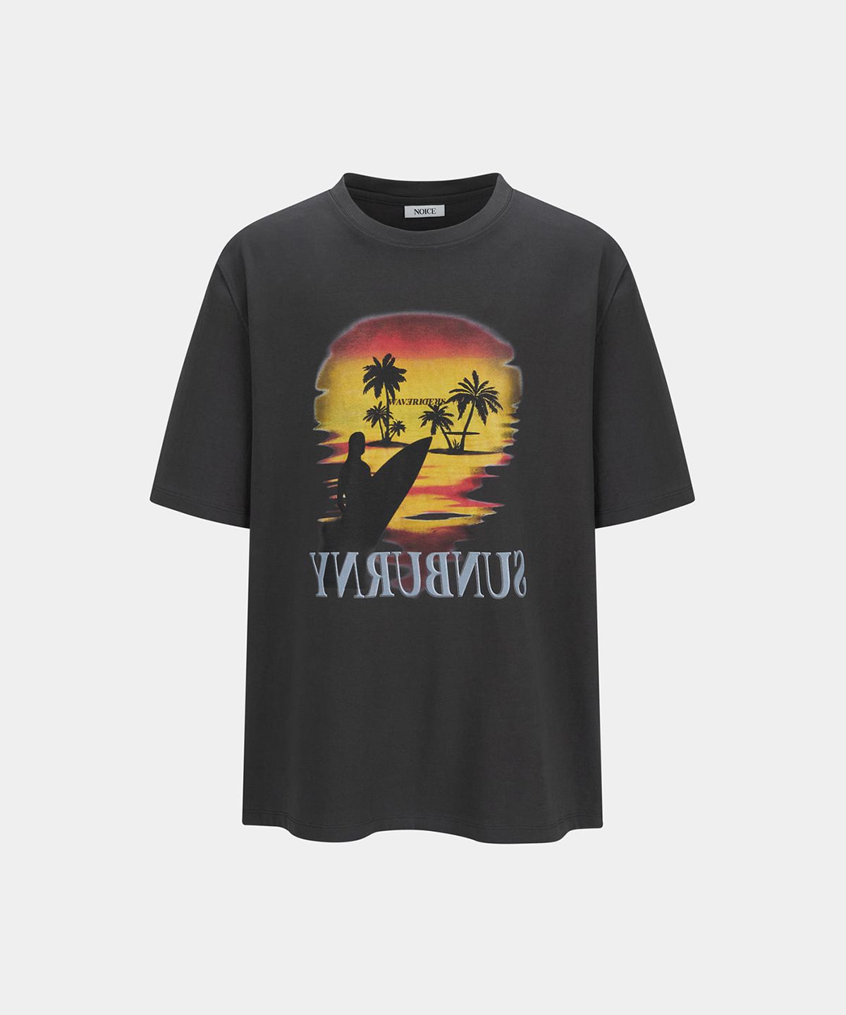 노이스(NOICE) SUNBURNT GRAPHIC T-SHIRT - CHARCOAL