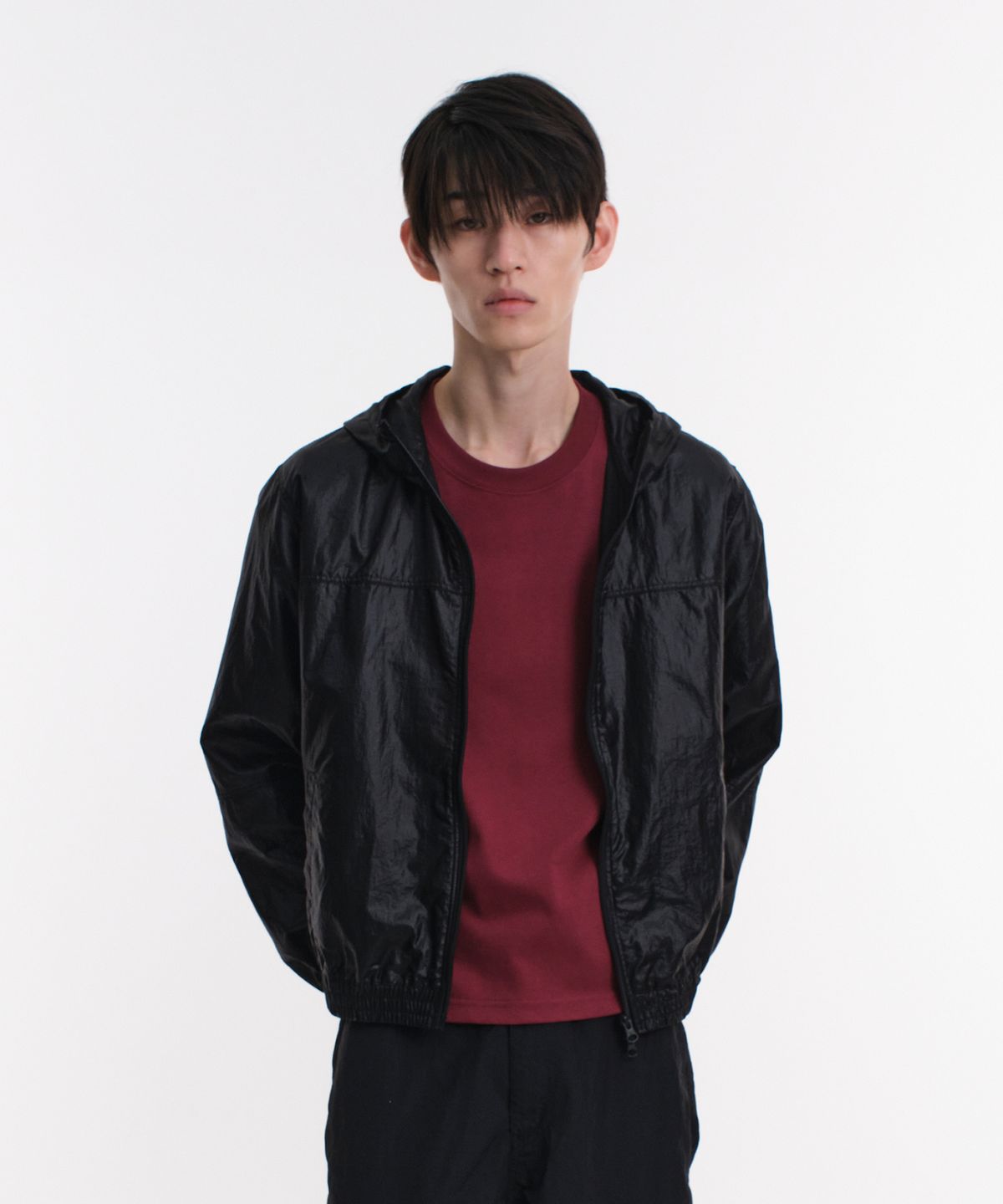 다이브인(DIVEIN) SHEER NYLON JACKET (BLACK)