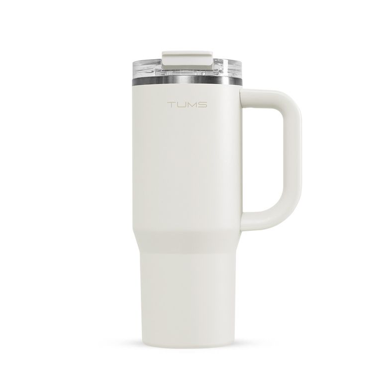 플립 스트로우 대용량 텀블러 900ml 크림화이트