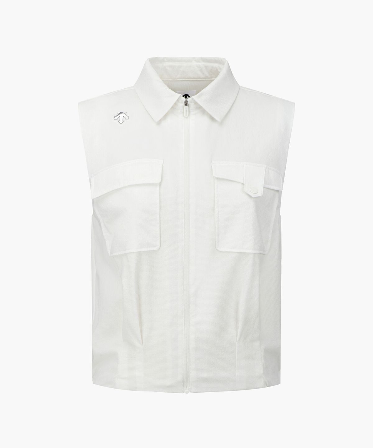 데상트 골프(DESCENTE GOLF) 여성 카라넥 포켓 우븐 베스트  DR22WFWV53