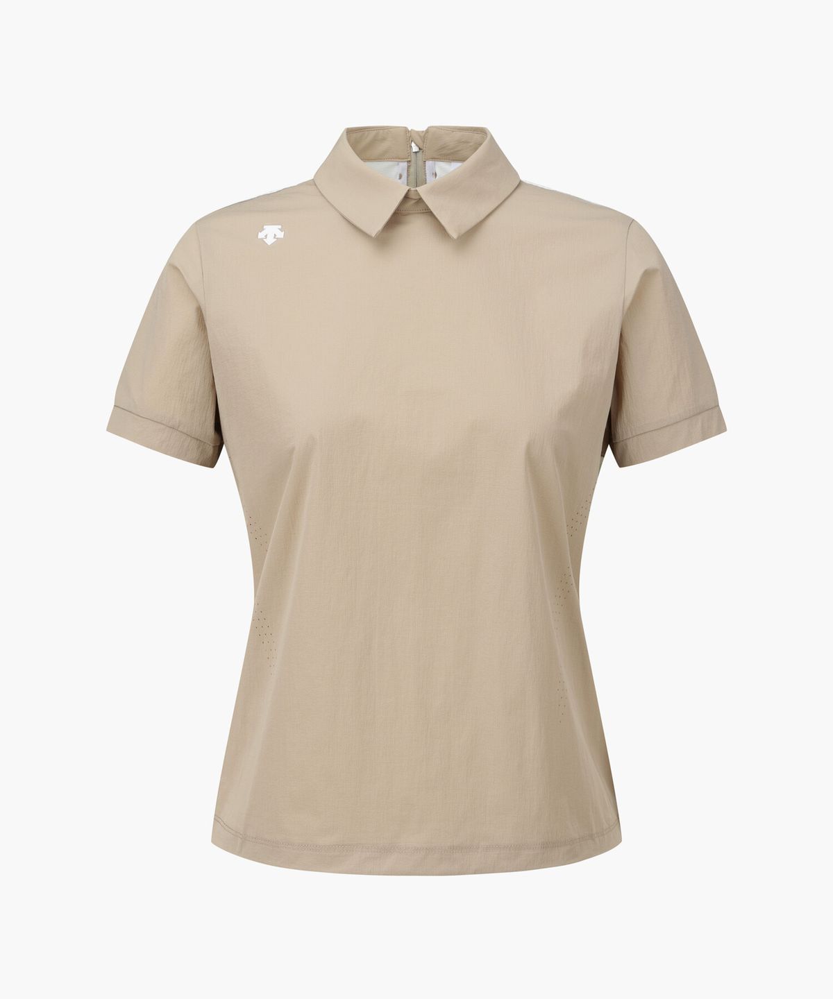데상트 골프(DESCENTE GOLF) 여성 우븐 하이브리드 카라 티셔츠  DR12WFTS38