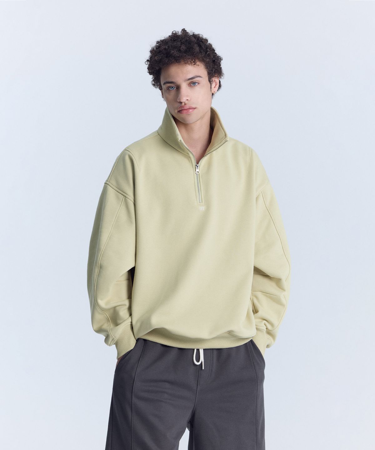 크루멤버스온리(CREW MEMBERS ONLY) AERO HALFZIP PULLOVER OLIVE