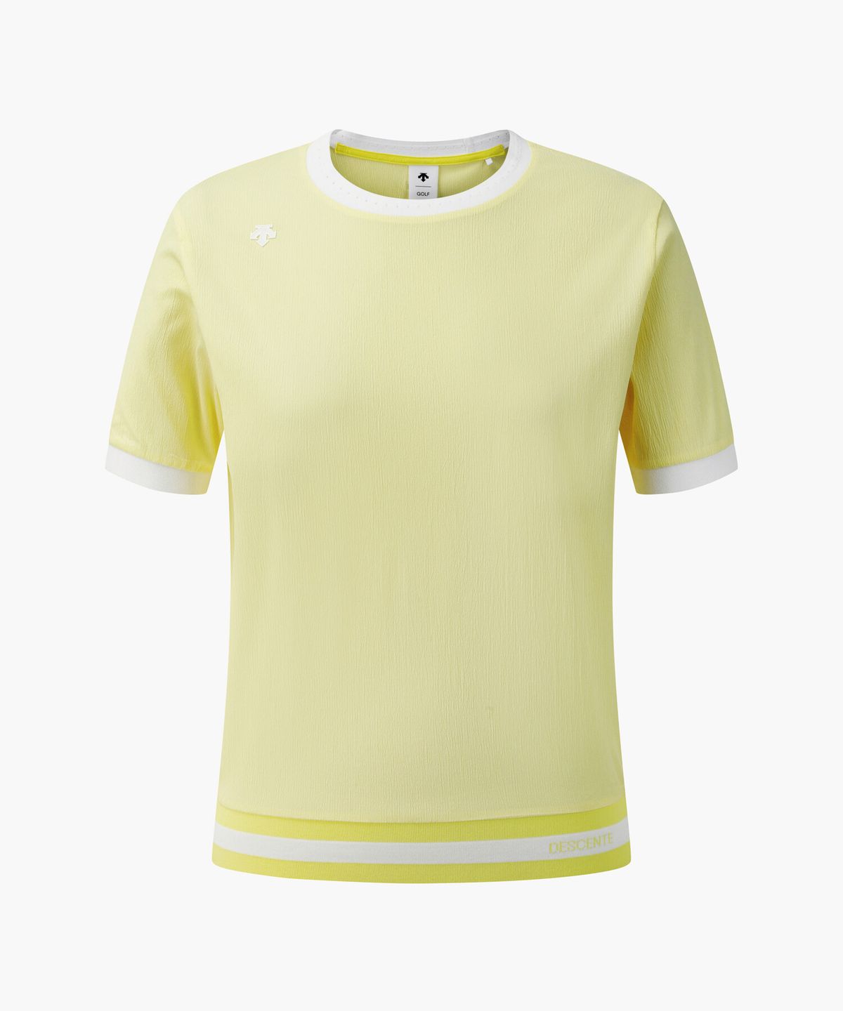 데상트 골프(DESCENTE GOLF) 여성 블루종 라운드넥 티셔츠  DR22WFNS4A