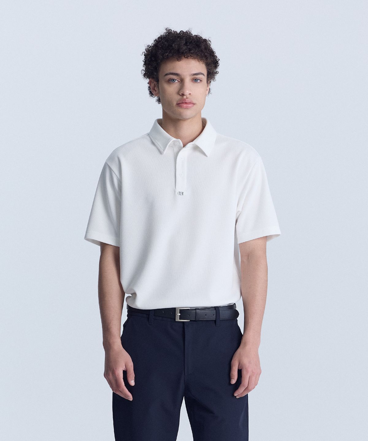 크루멤버스온리(CREW MEMBERS ONLY) AIR WAFFLE POLO WHITE