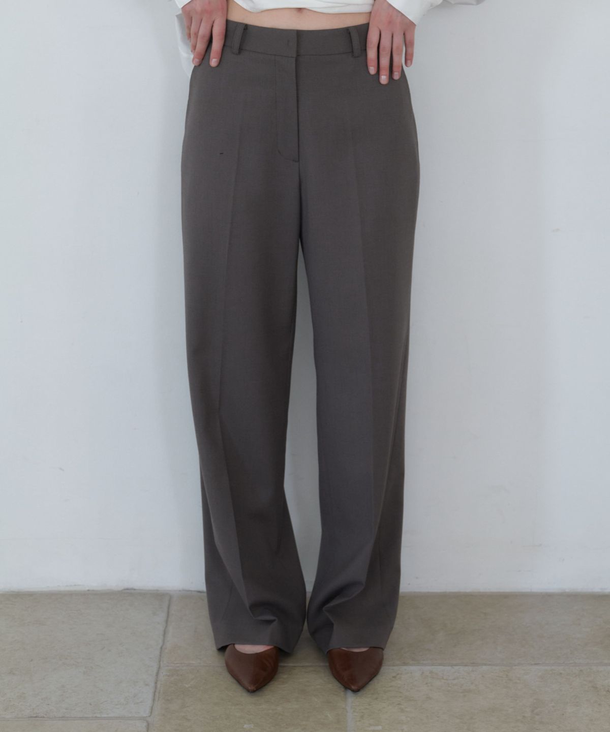 앤테(AENTE) Spring Wool pants-Gray