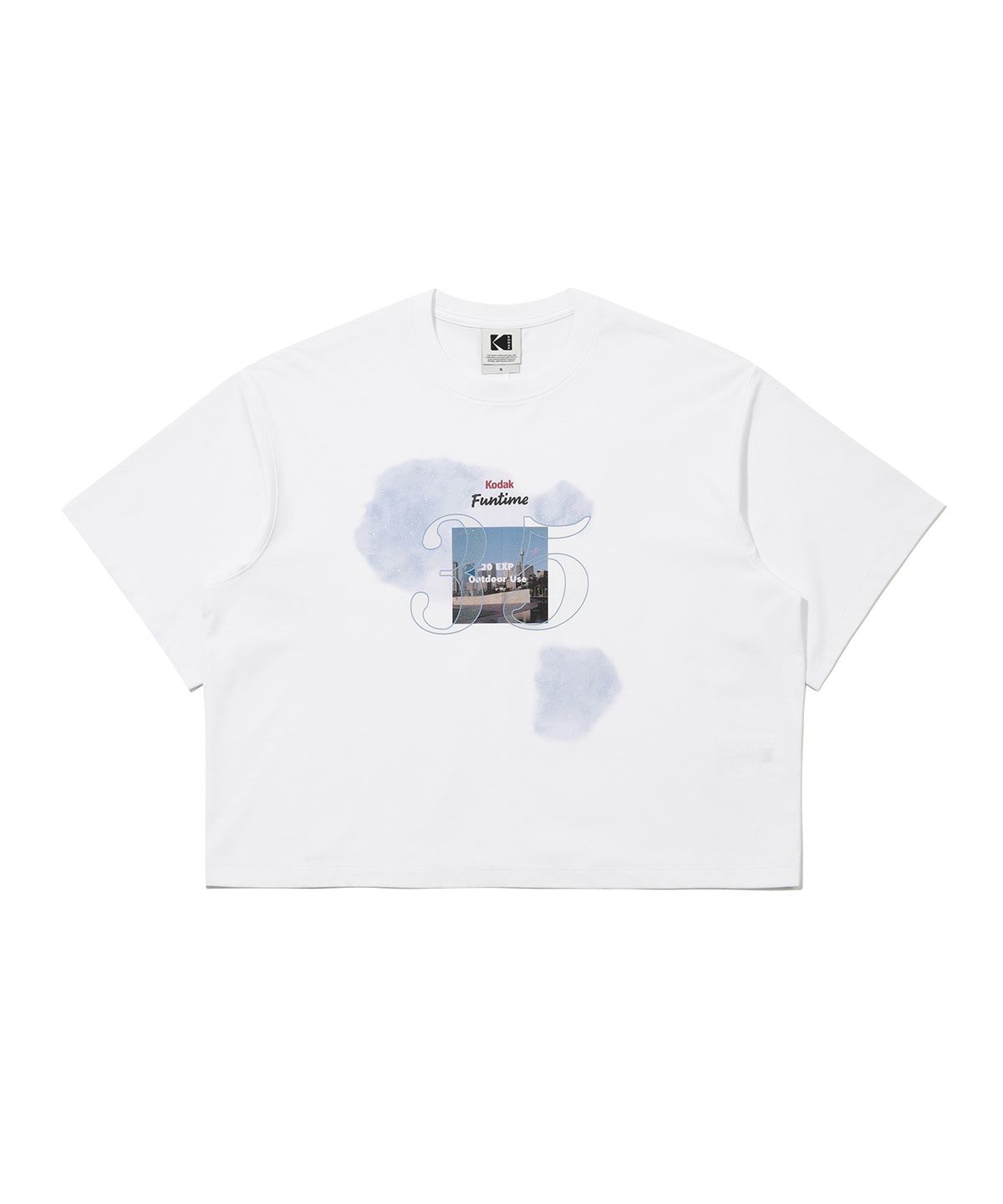 코닥(KODAK) 펀타임35 글리터 반팔 티셔츠 여성 WHITE