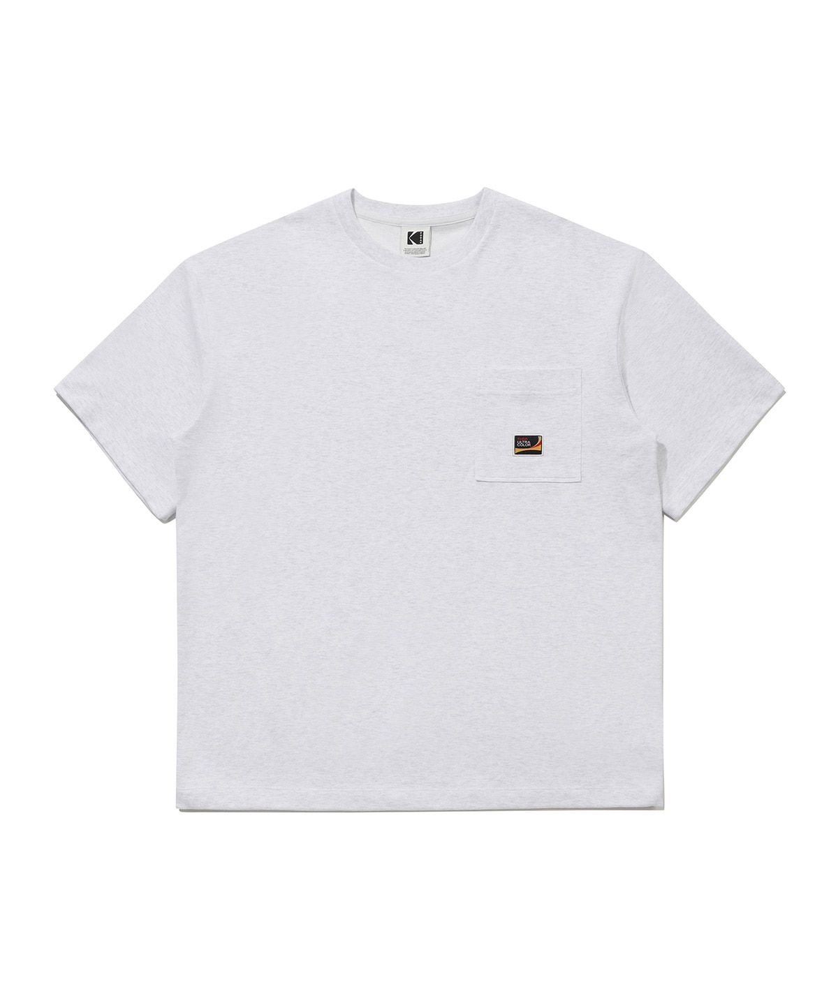 코닥(KODAK) 프레쉬 아스킨 포켓 반팔 티셔츠 WHITE MELNAGE