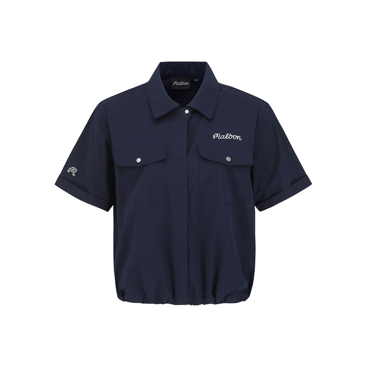 말본 골프(MALBON GOLF) 마이크로에어닷 아웃포켓 카라 피스테 NAVY (WOMAN)