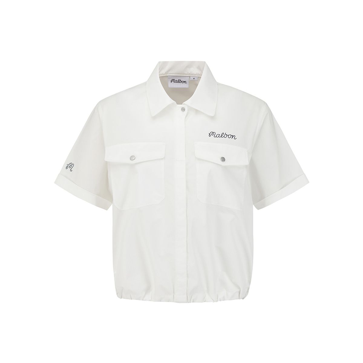 말본 골프(MALBON GOLF) 마이크로에어닷 아웃포켓 카라 피스테 WHITE (WOMAN)