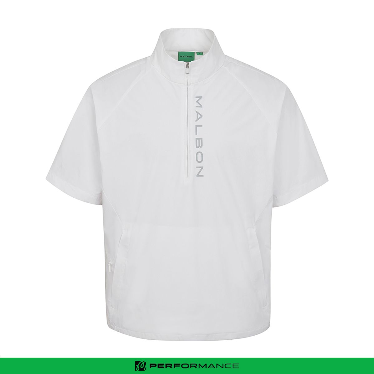 말본 골프(MALBON GOLF) 퍼포먼스 반팔 아노락 WHITE (MAN)