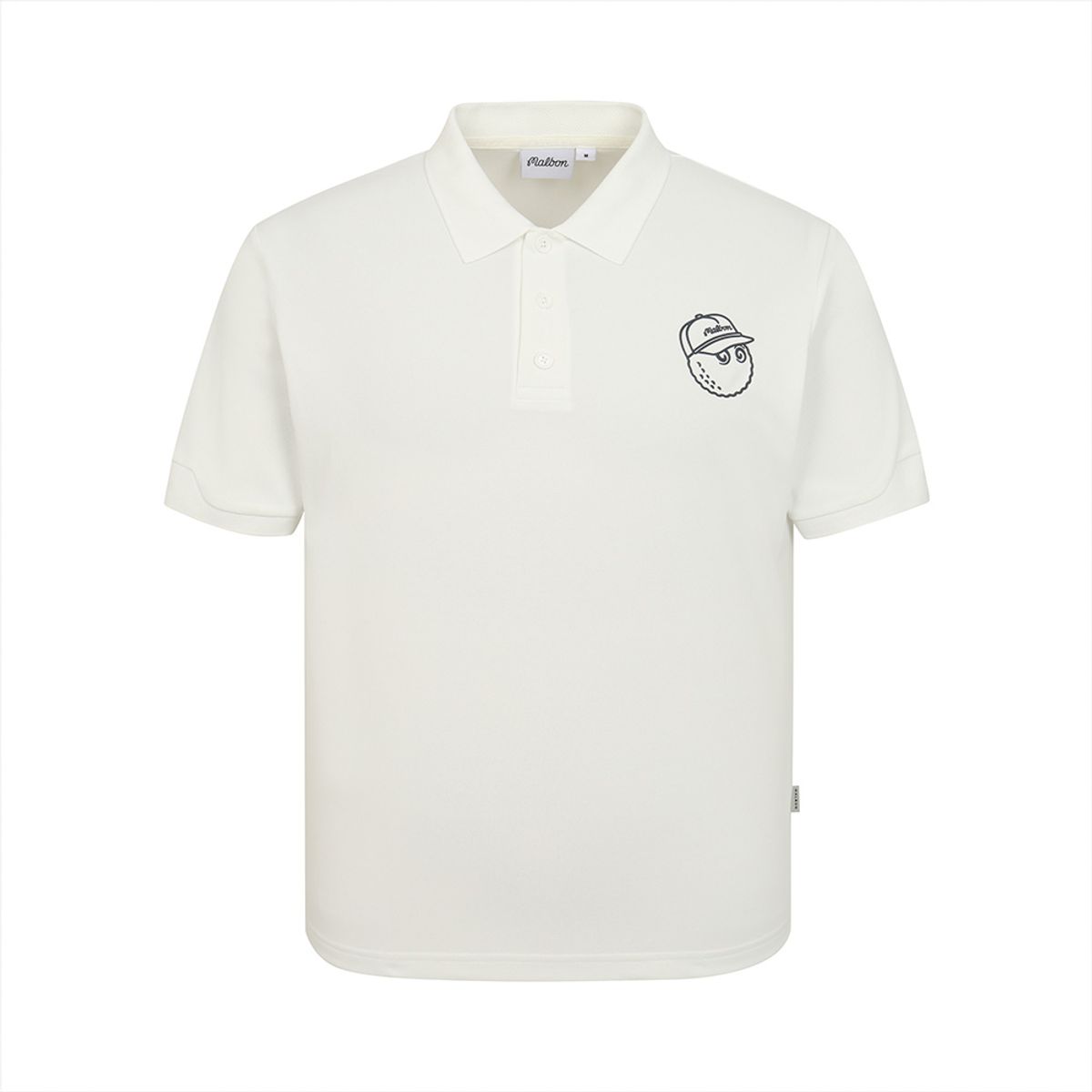 말본 골프(MALBON GOLF) 버킷 포인트 베이직 폴로 티셔츠 OFF WHITE (MAN)