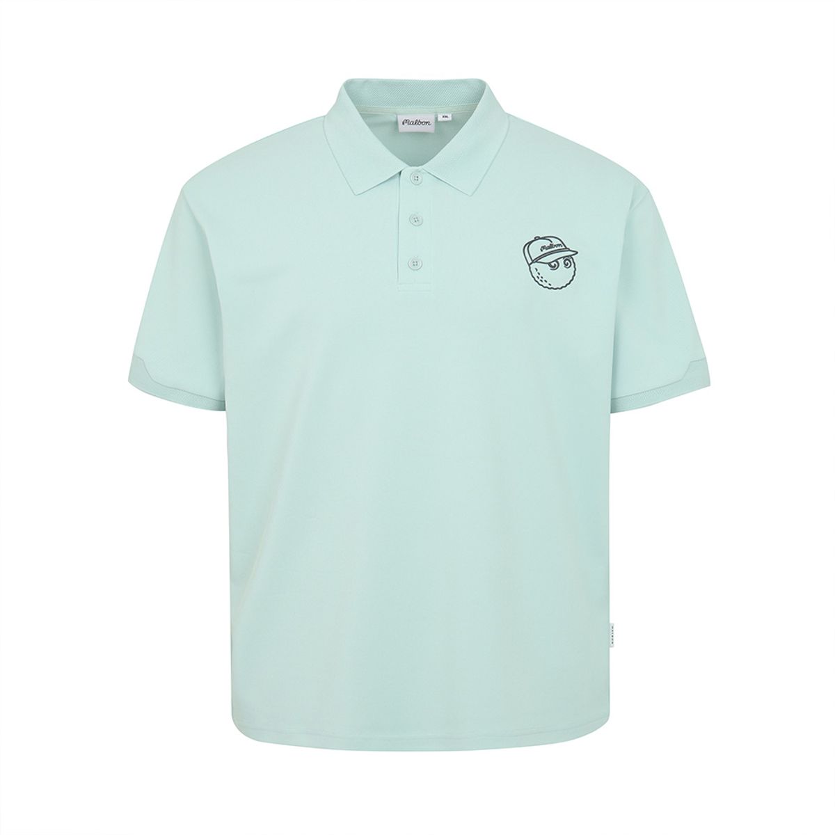 말본 골프(MALBON GOLF) 버킷 포인트 베이직 폴로 티셔츠 PASTEL BLUE (MAN)