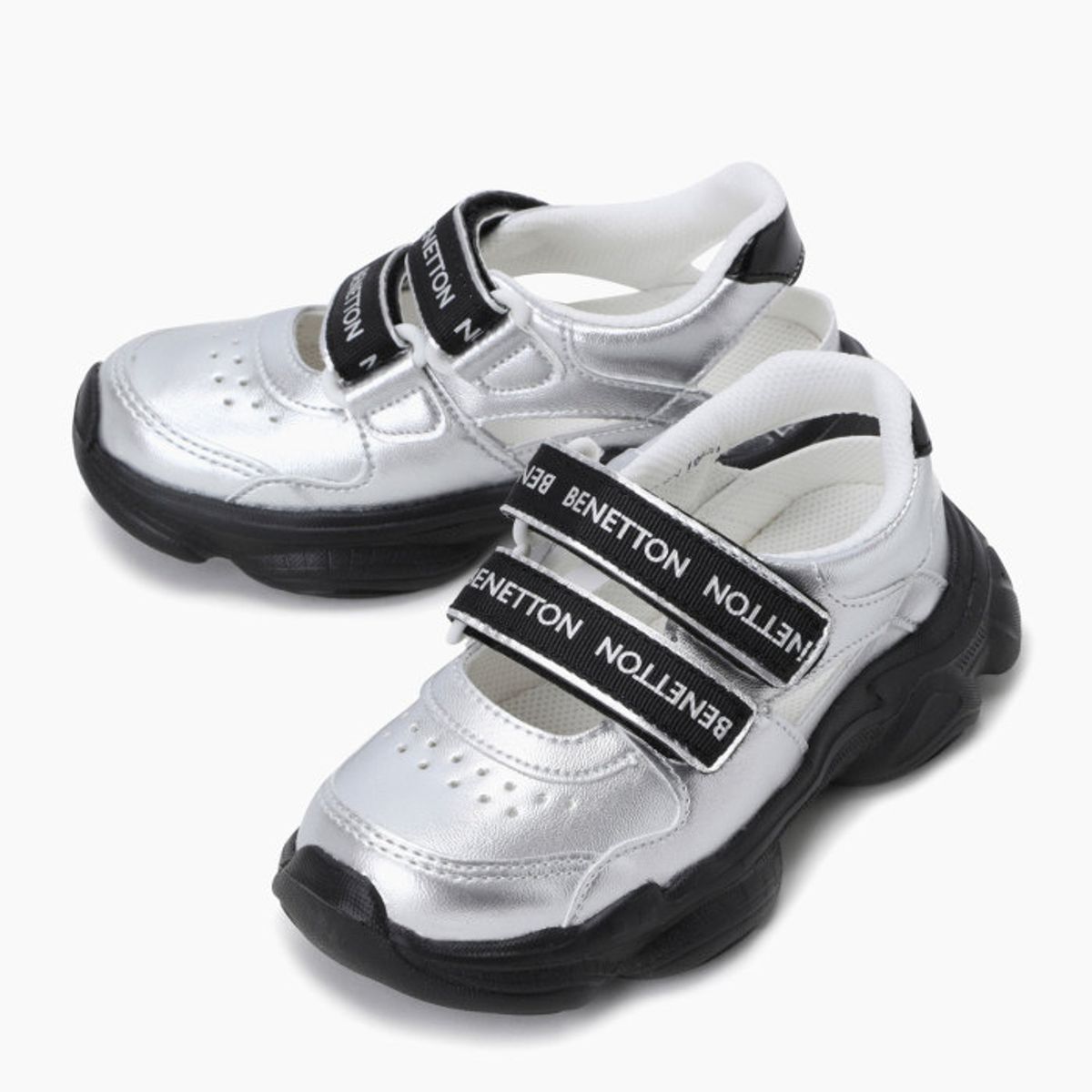 베네통키즈(BENETTONKIDS) 실버 러시 스니커 샌들_QCSH10631SI