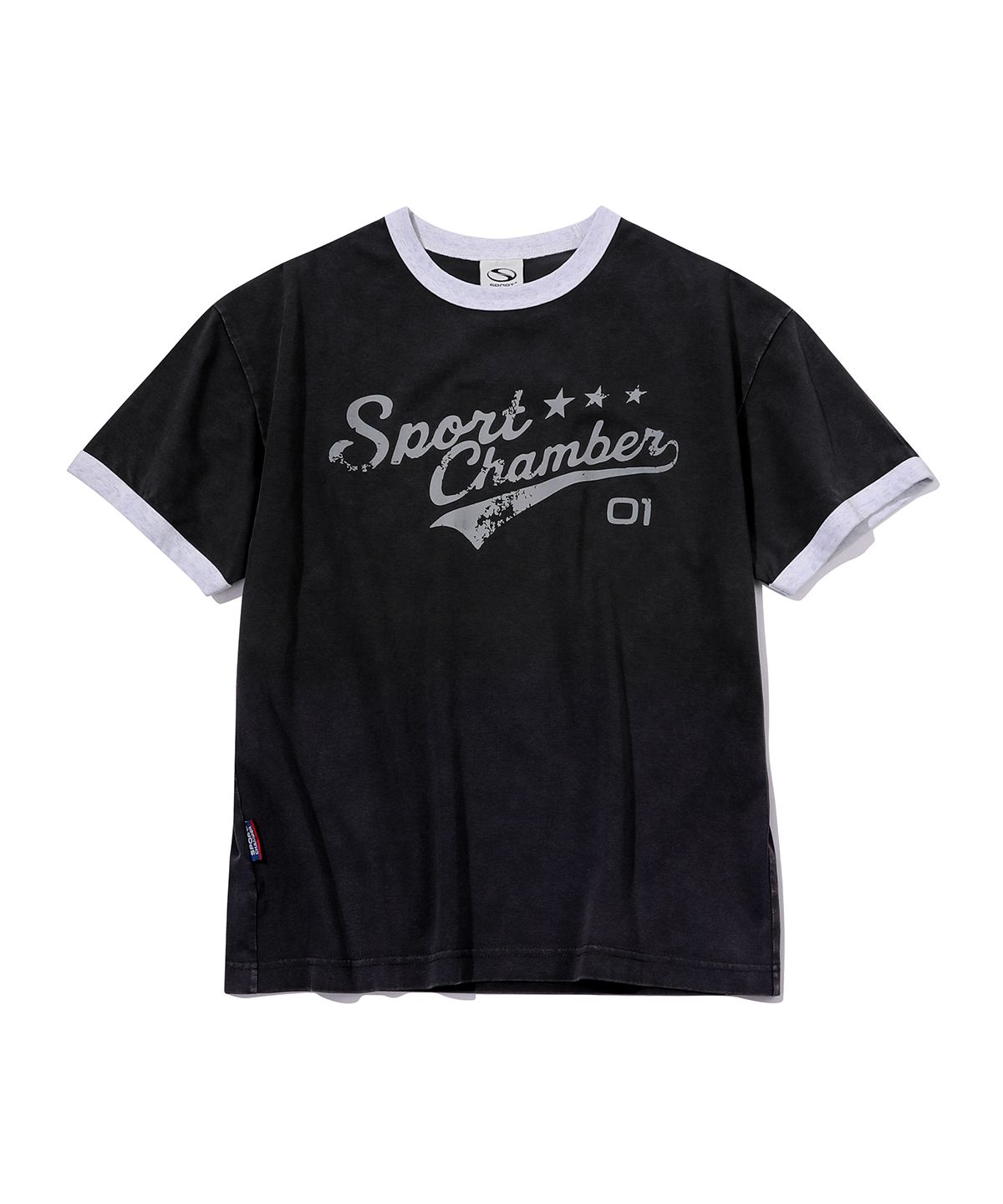 스포츠챔버(SPORT CHAMBER) SC 액티브 로고 티셔츠(블랙)
