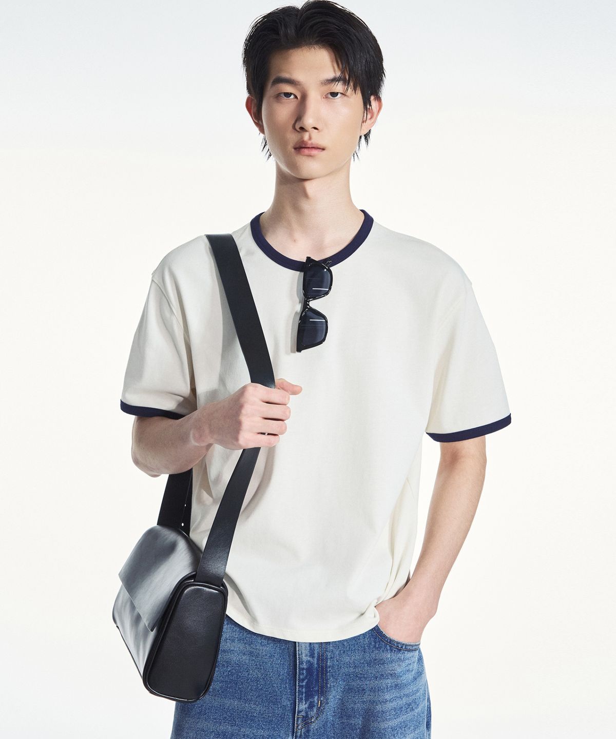 티엔지티(TNGT) Cropped Ringer Tee (Cream) TNTS6E210CR