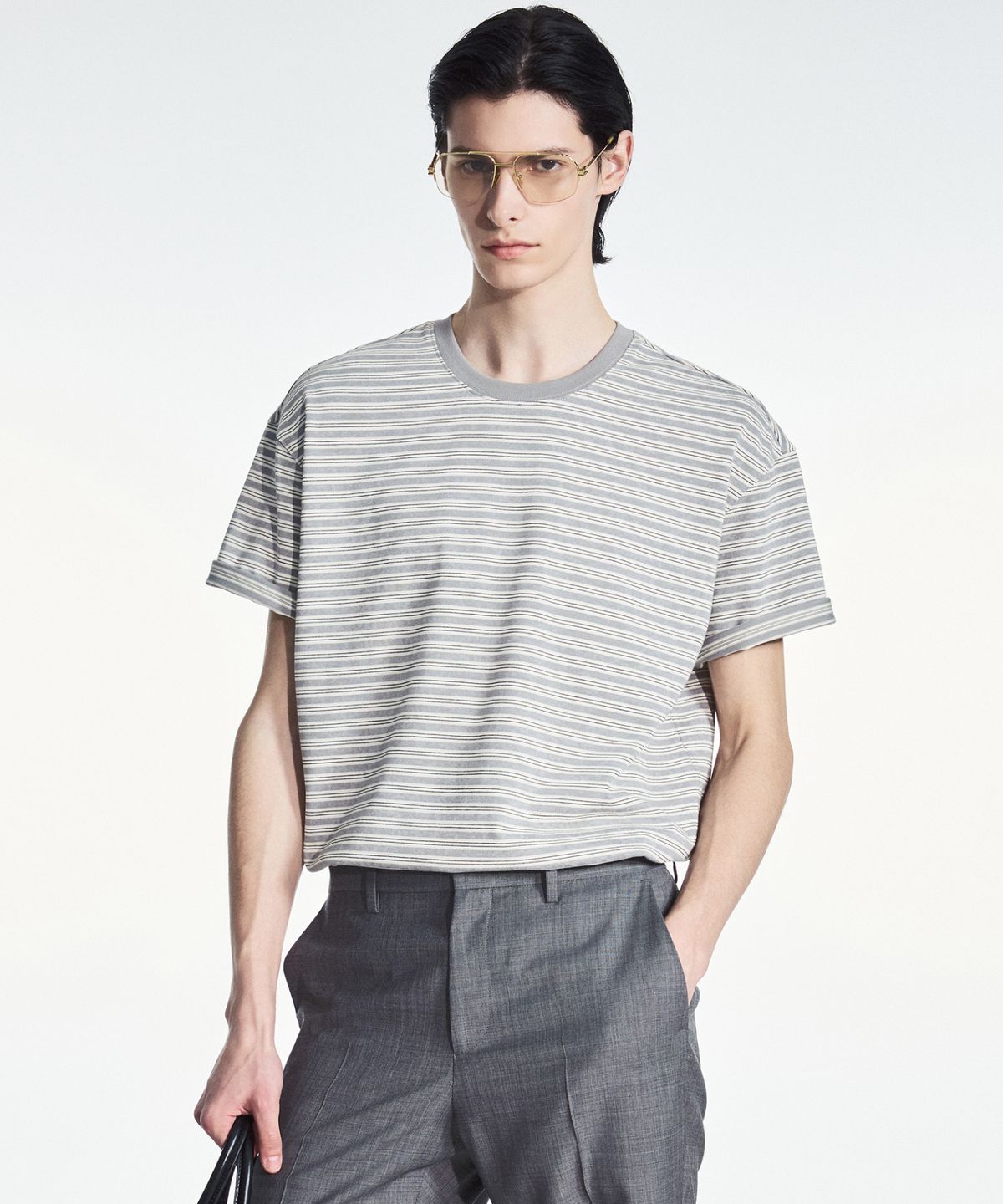 티엔지티(TNGT) Vintage Striped Tee (Vintage Gray) TNTS6E206G2