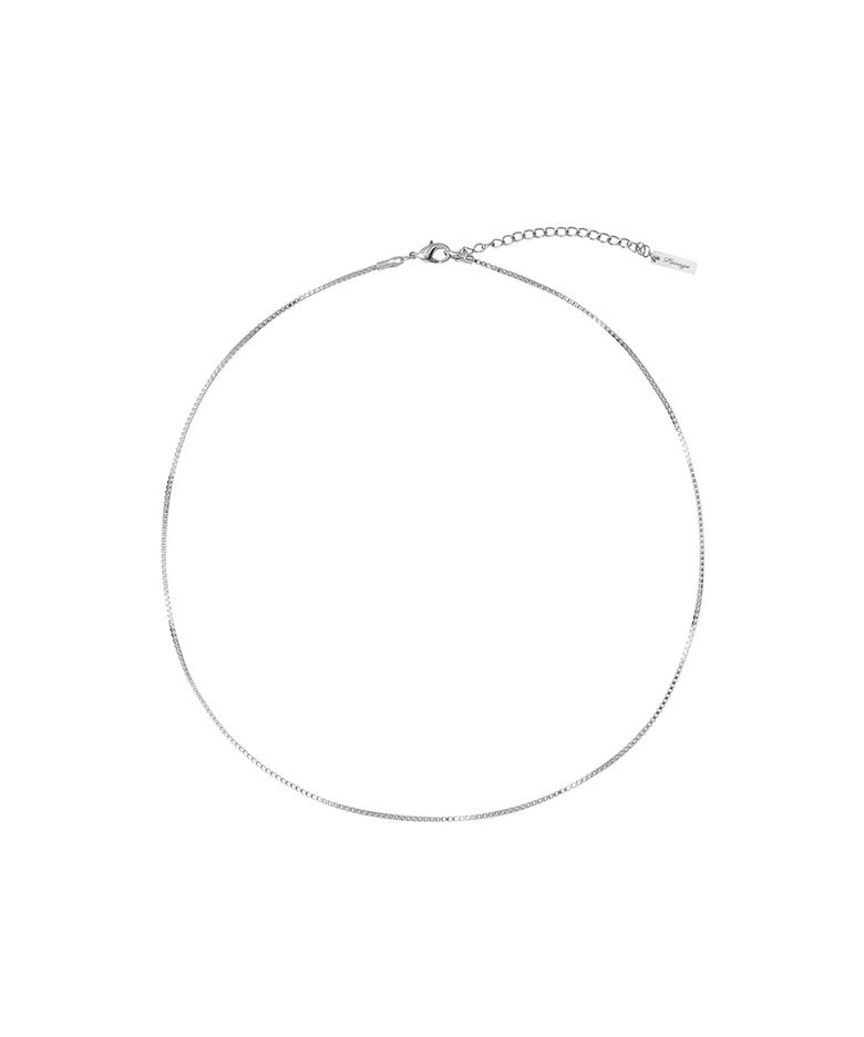 Silver Box Chain Necklace