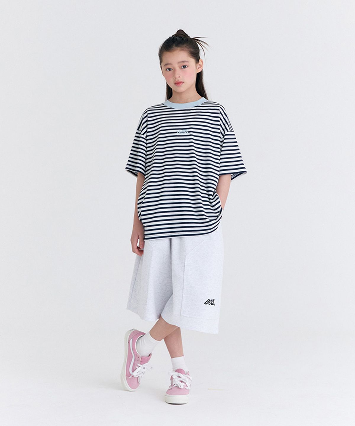 오실롯 주니어(OCELOT JUNIOR) [SET] G3F14 와이드 데일리버뮤다 셋업 (블루/라그)