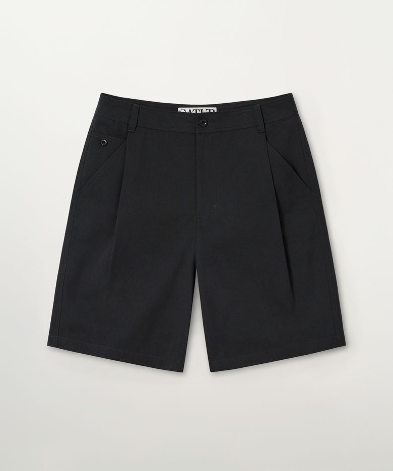 포켓 코튼 치노 쇼츠 블랙