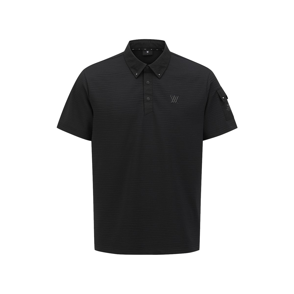 어뉴골프(ANEW GOLF) MEN SLEEVE POCKET SHORT T-SHIRT_BK