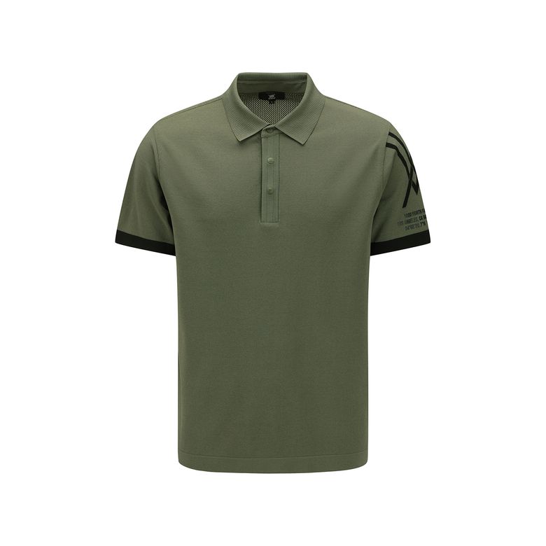 MEN LOGO POINT SHORT SLEEVE SWEATER_LK