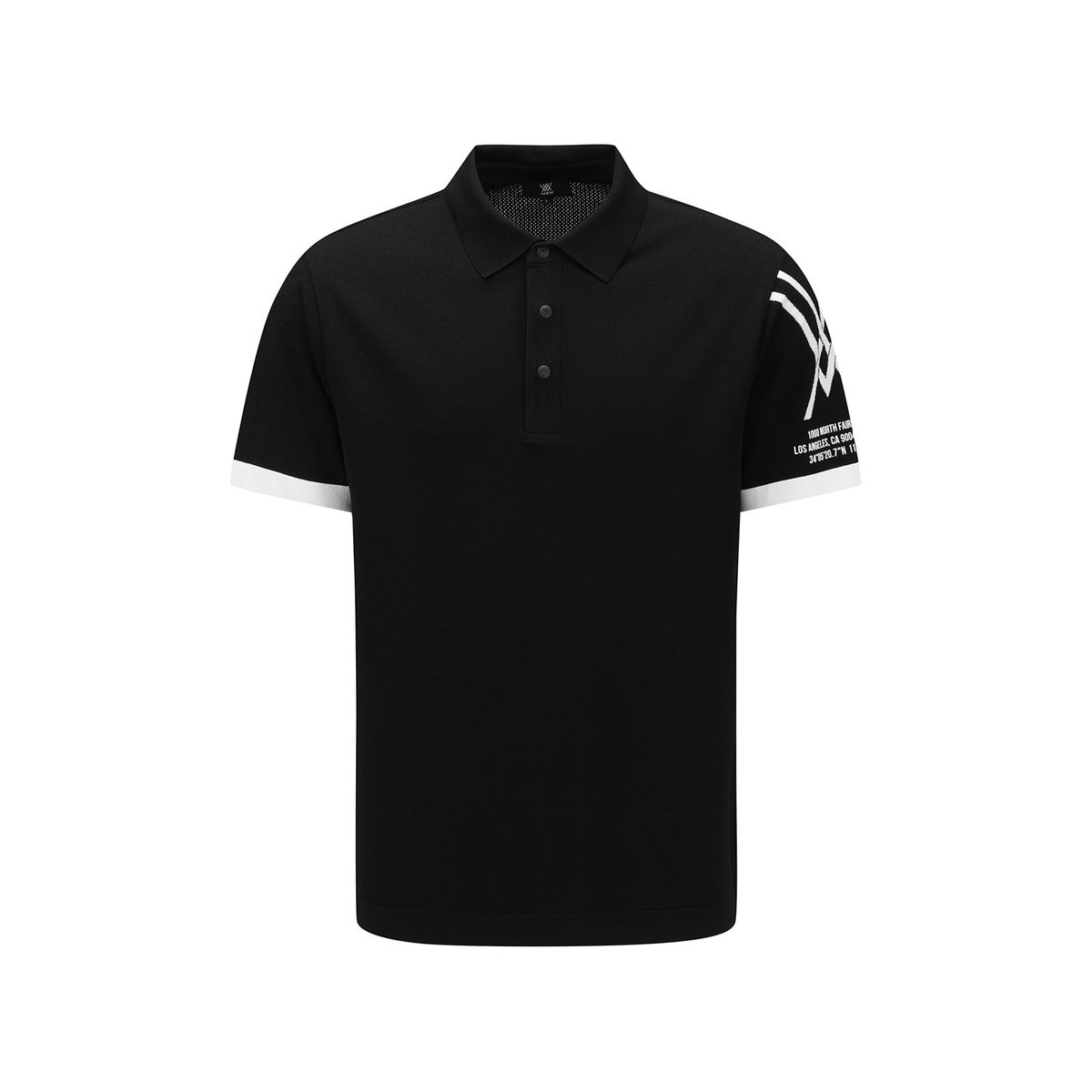 어뉴골프(ANEW GOLF) MEN LOGO POINT SHORT SLEEVE SWEATER_BK