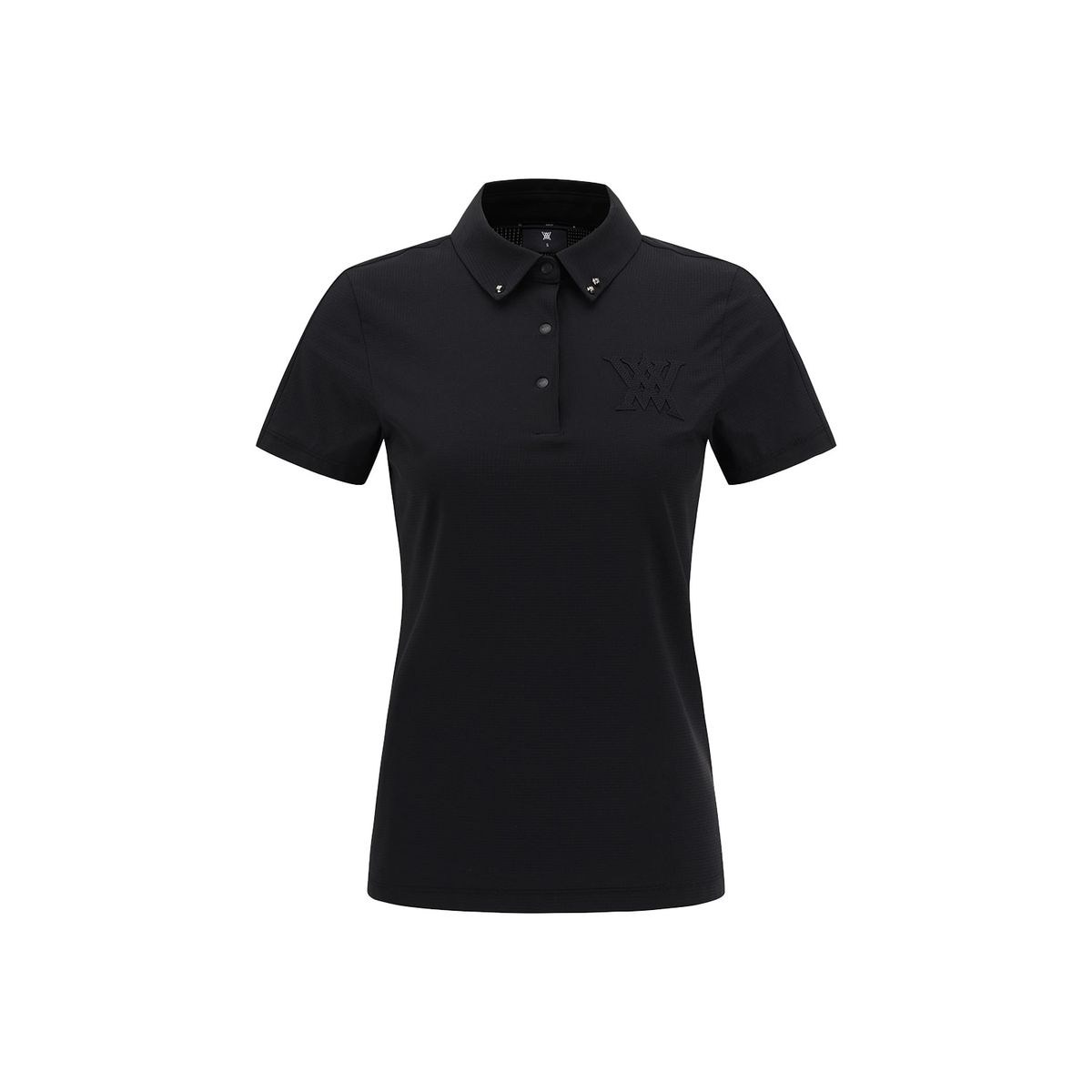 어뉴골프(ANEW GOLF) WOMEN COLLARED SHORT T-SHIRT_BK