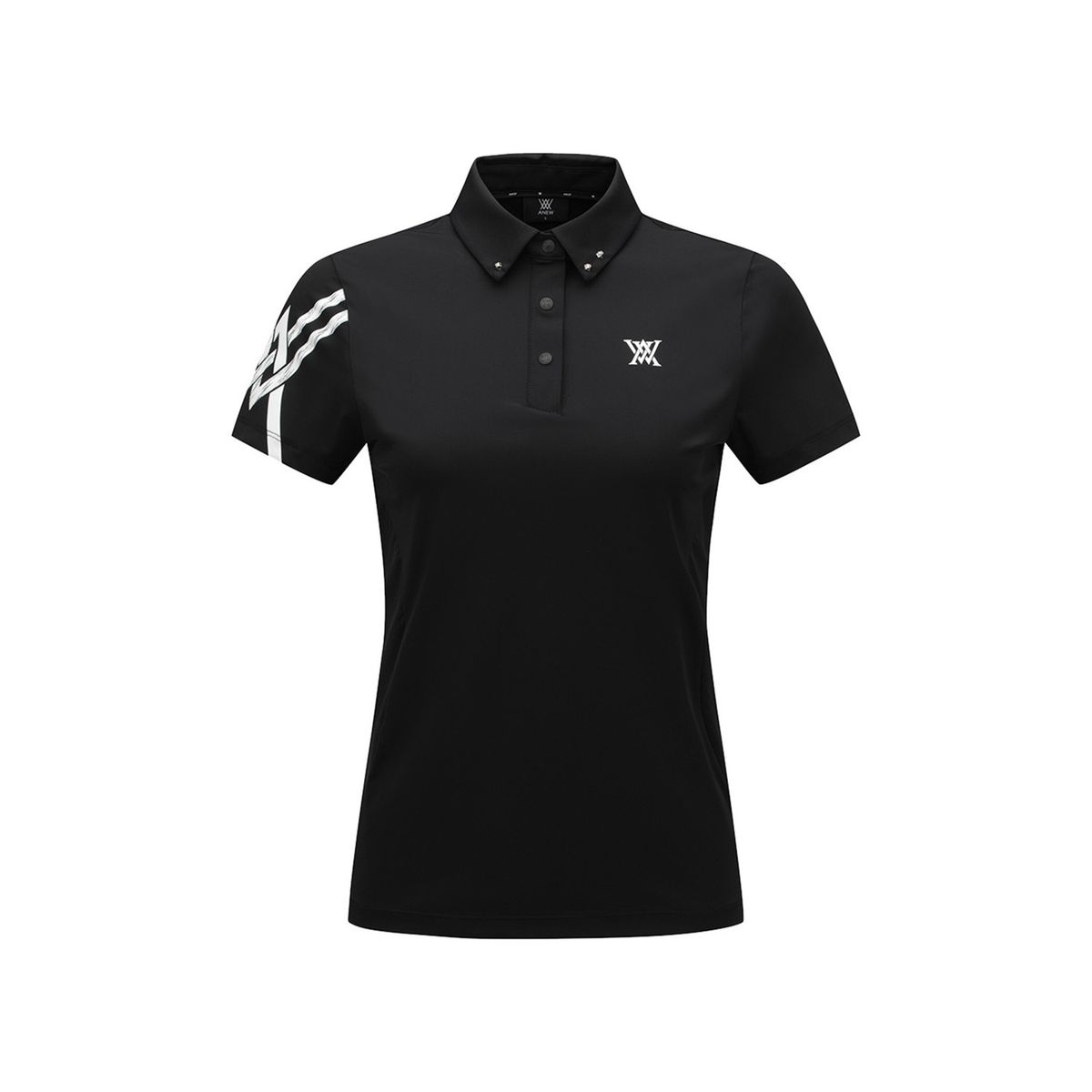 어뉴골프(ANEW GOLF) WOMEN SM LOGO POINT SHORT T-SHIRT_BK