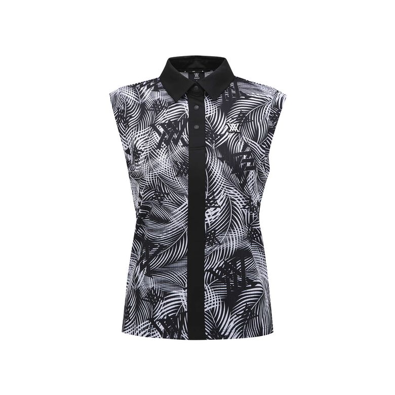 WOMEN COLLARED SLEEVELESS_BK