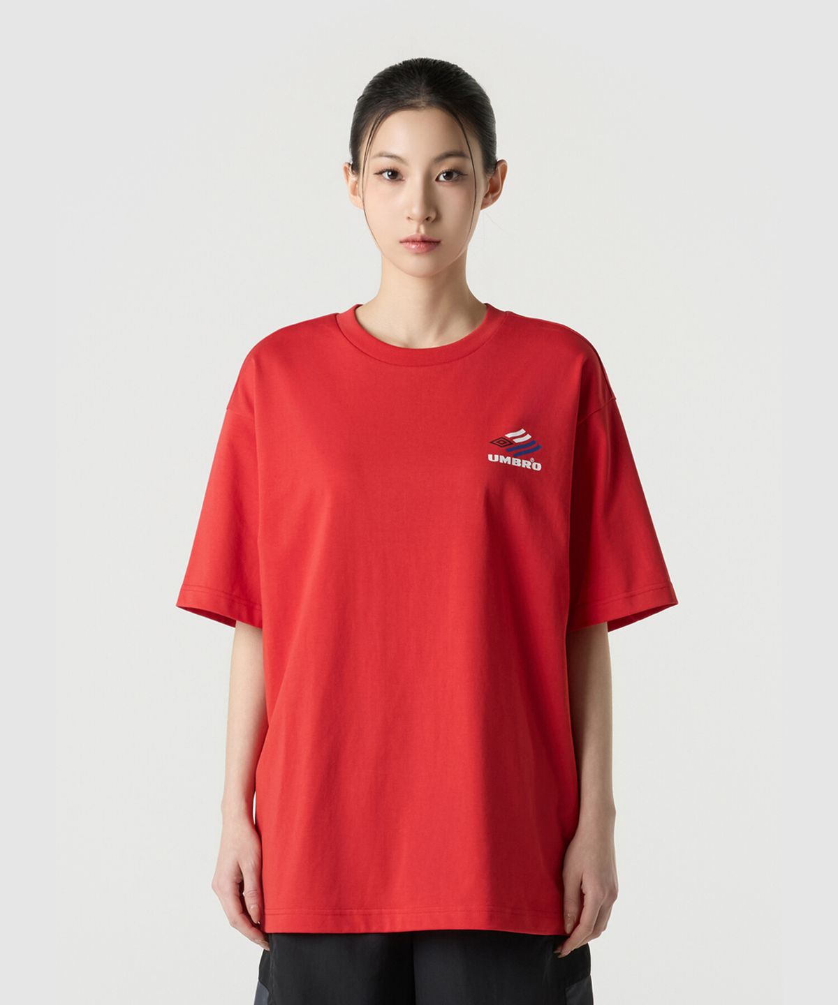 엄브로(UMBRO) HBL 스타챔프 그래픽 반팔 티셔츠 레드 UR211CRS51
