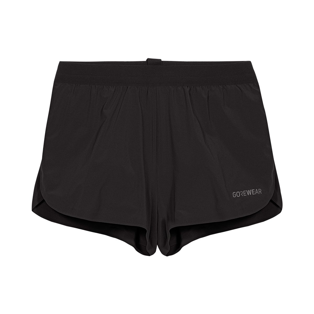고어웨어(GOREWEAR) 컨커브 스플릿 러닝 쇼츠 - 블랙 (남성용) 2부 마라톤 바지