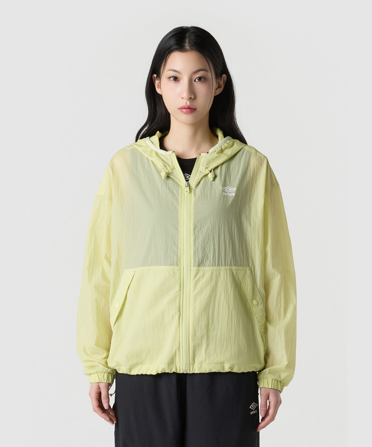 엄브로(UMBRO) 코지코어 우먼스 경량 나일론 후드 자켓 민트 UR222CJK69