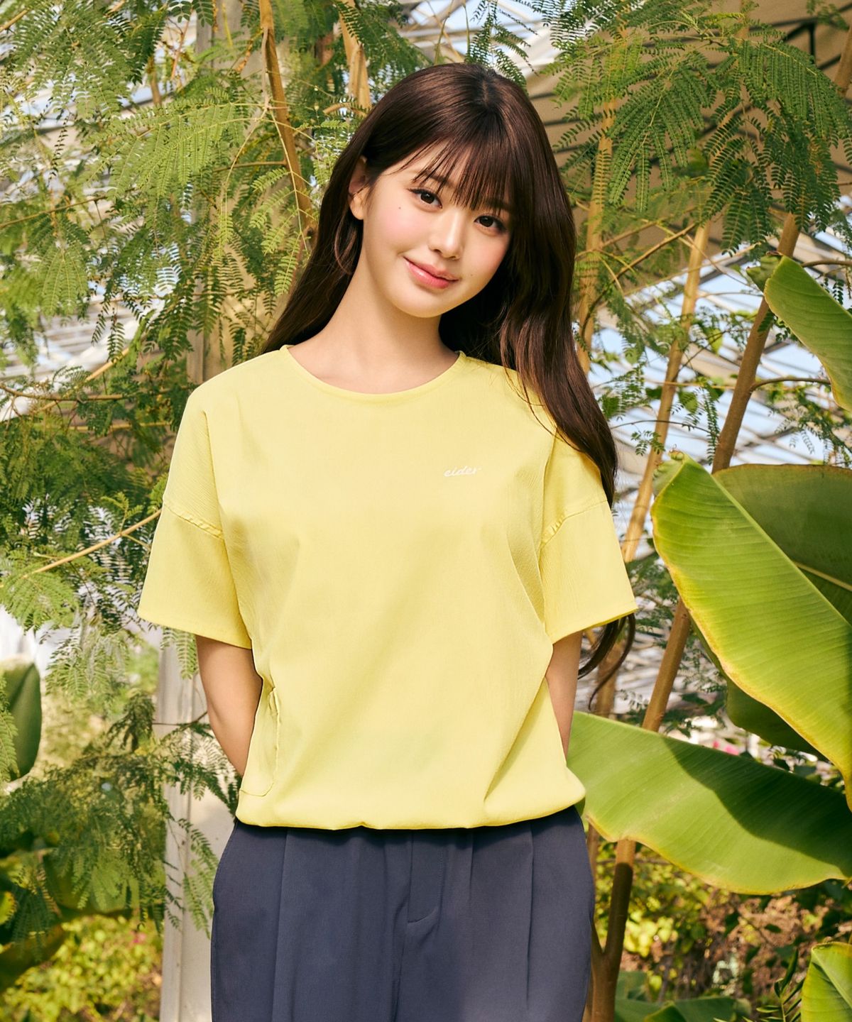 아이더(EIDER) COOLEATS AIR (쿨리츠 에어) 여성 반팔 라운드 티셔츠_Lemon