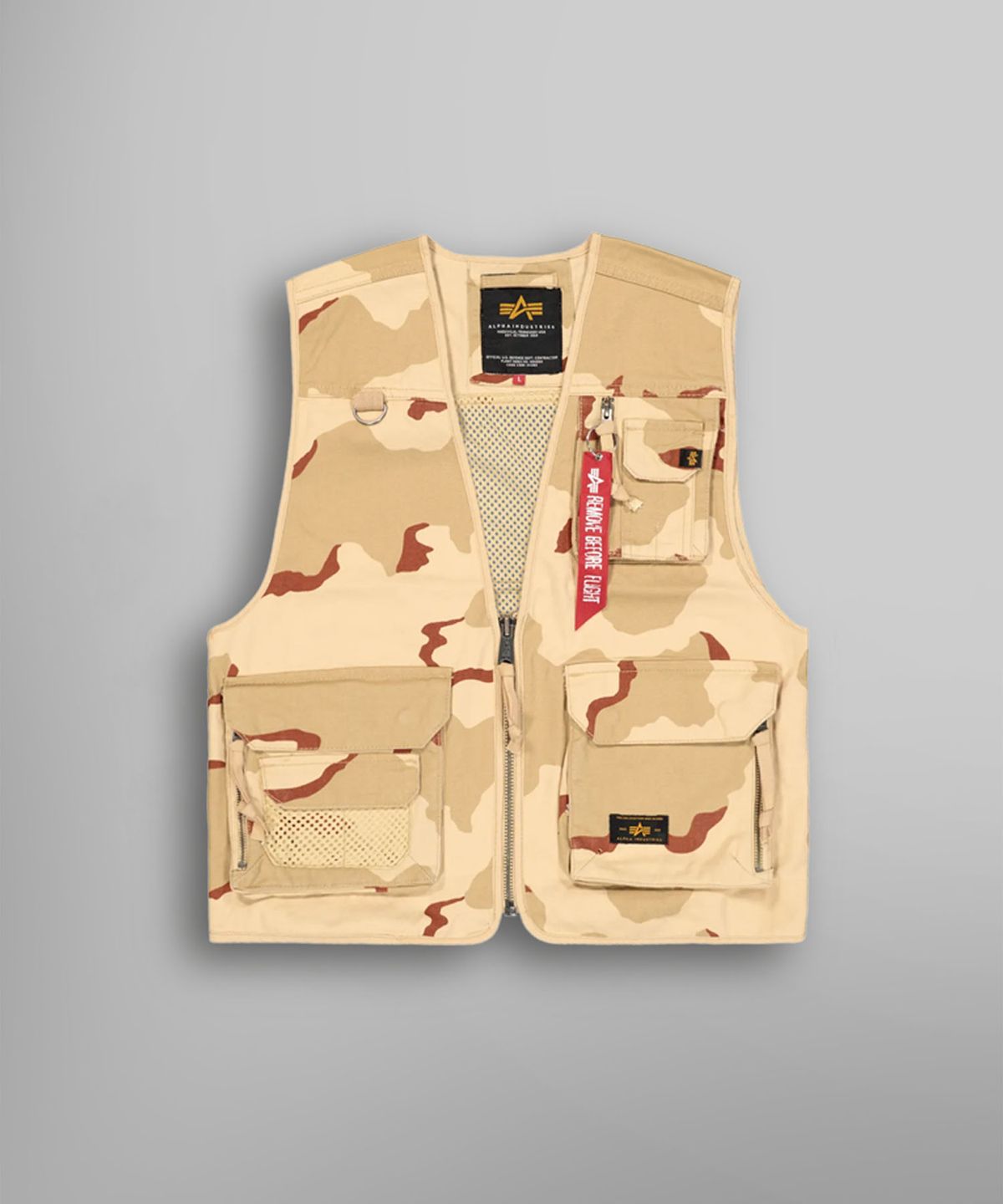 알파 인더스트리(ALPHA INDUSTRIES) 메쉬 유틸리티 베스트 카모 데저트 카모 91