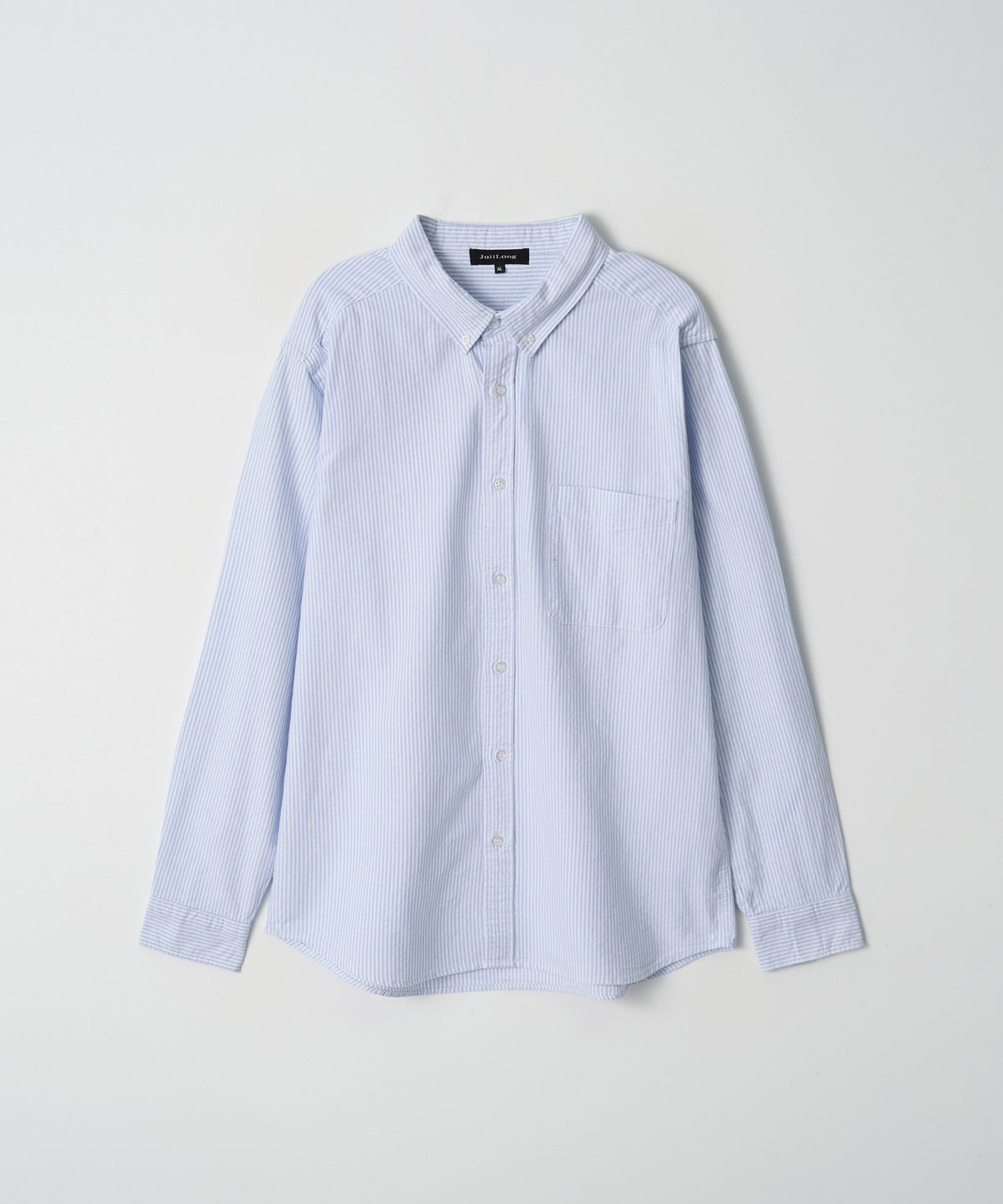 조질롱(JOJILONG) JN136 Oxford Stripe Button Down Shirt - LIGHT BLUE