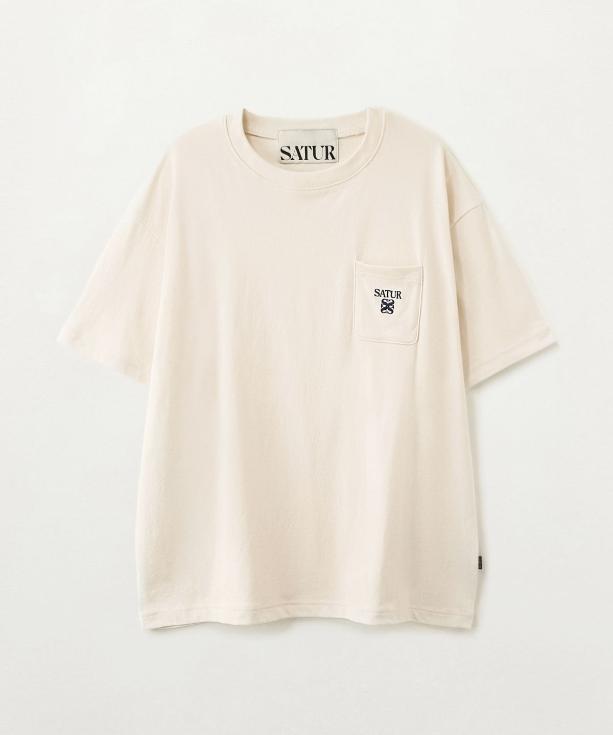 세터(SATUR) 아페로 로고 포켓 반팔 티셔츠 크림