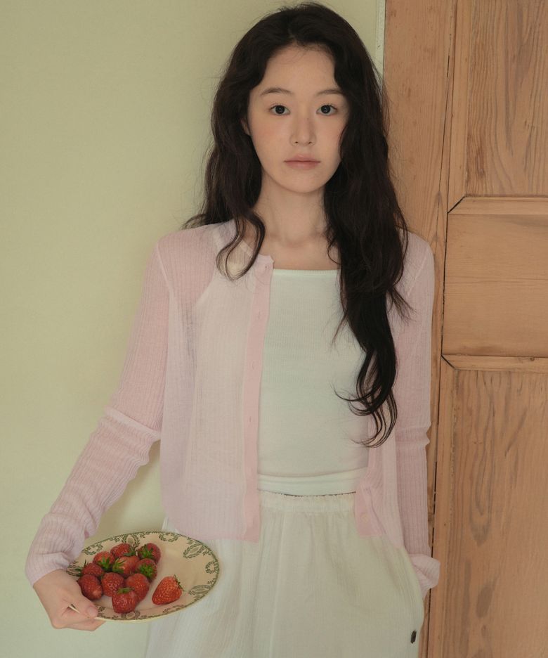 썸머 시스루 니트 가디건_BABY PINK(WC25KN29)