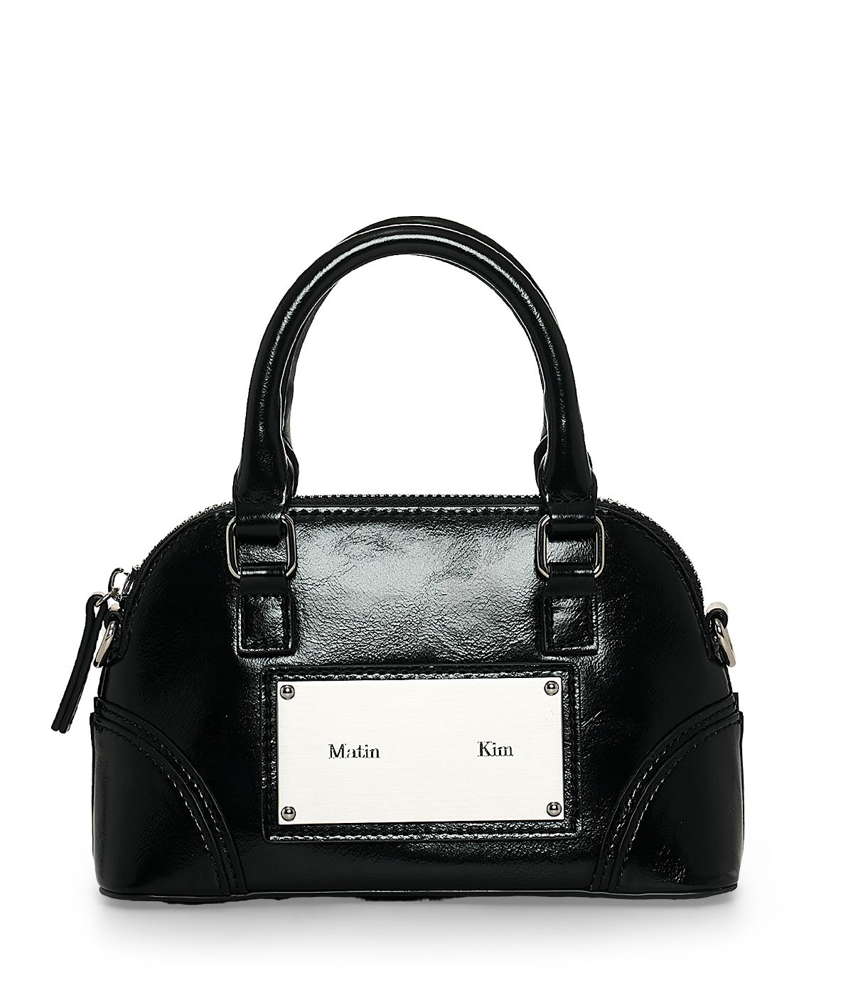 MUSINSA公式 | MATIN KIM CURVE ZIP MINI BAG IN BLACK