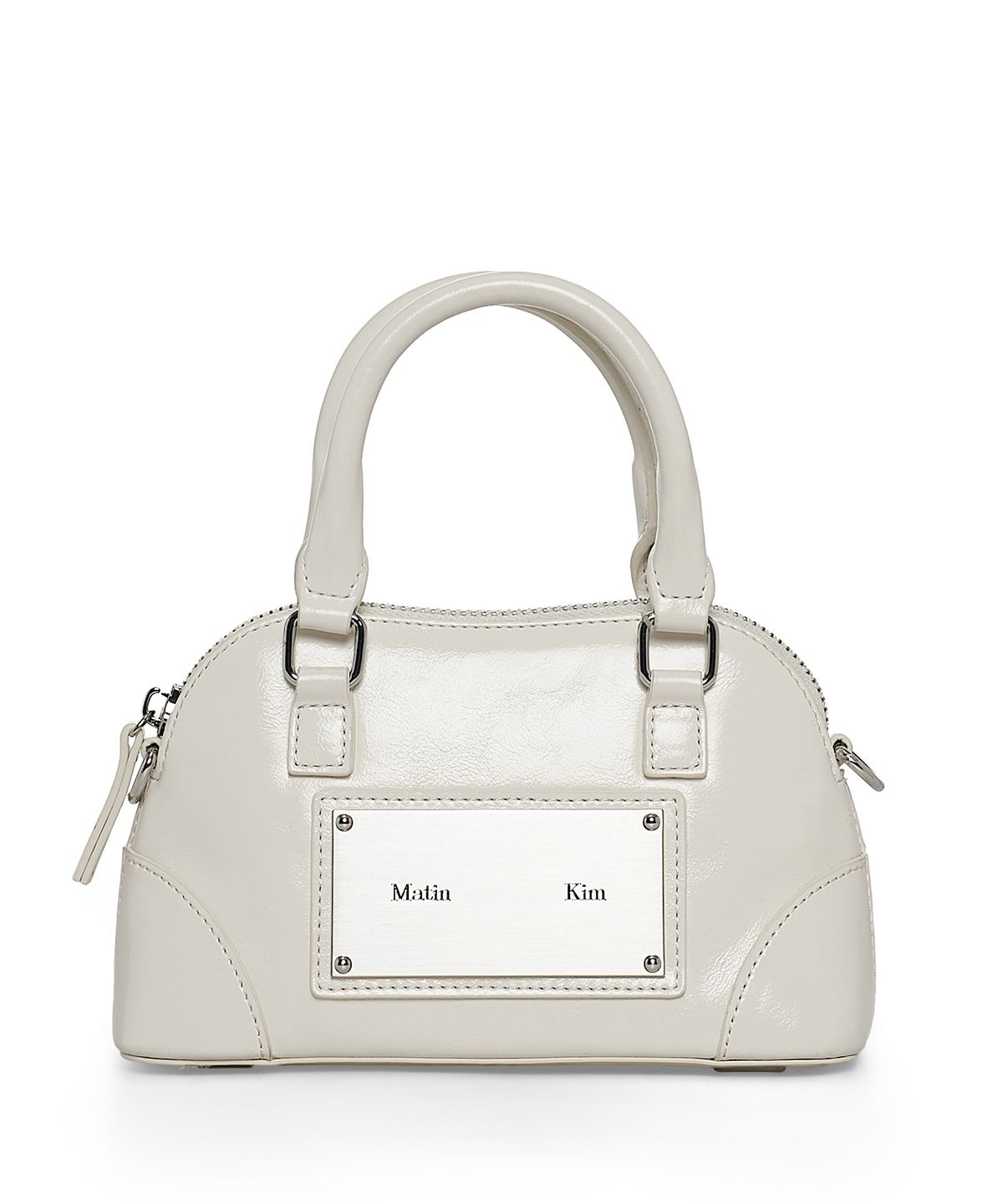 MUSINSA公式 | MATIN KIM CURVE ZIP MINI BAG IN LIGHT GREY