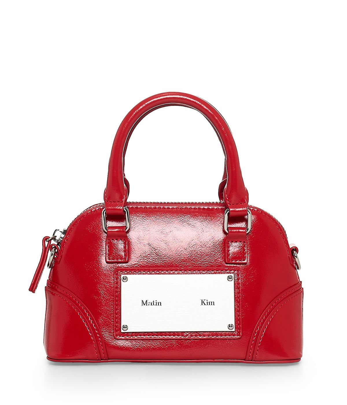 MUSINSA公式 | MATIN KIM CURVE ZIP MINI BAG IN RED