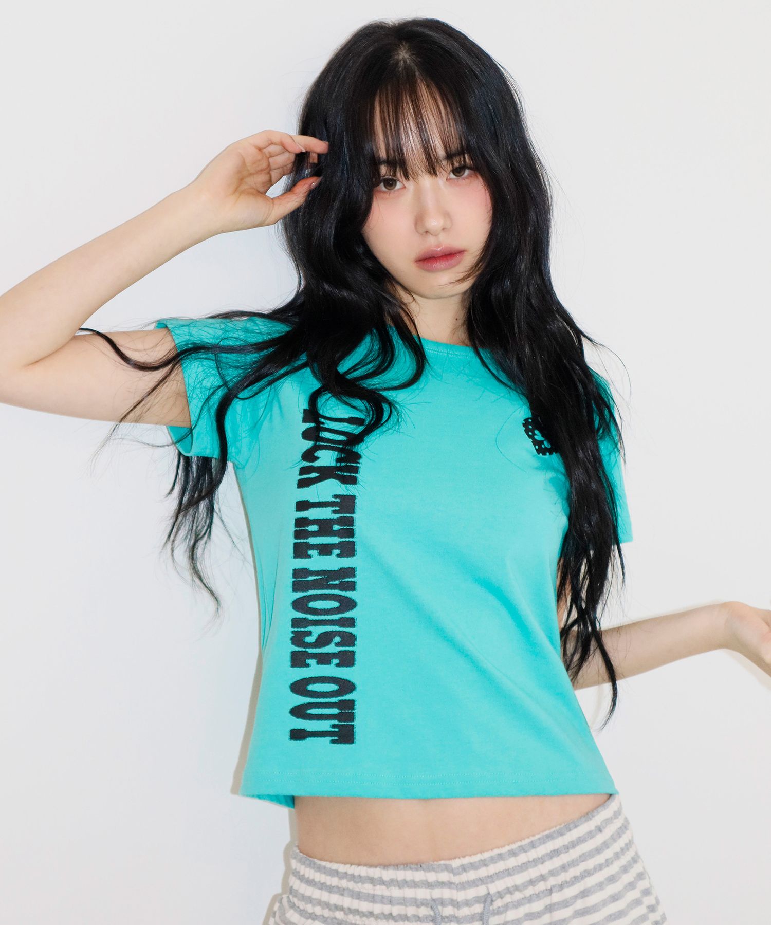 MUSINSA公式 | SLEEKGLOW アンロックセミクロップTシャツ[ミント]