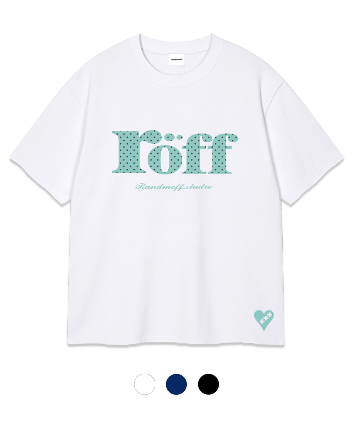 랜덤오프(RANDOMOFF) RÖFF TYPE PLAY DOT OVER FIT T-SHIRT [MINT] (3color)