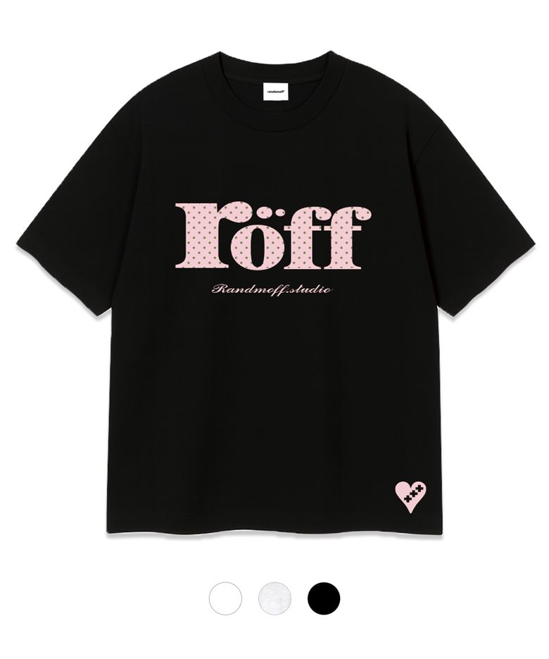 RÖFF TYPE PLAY DOT OVER FIT T-SHIRT [LIGHT PINK] (3color)