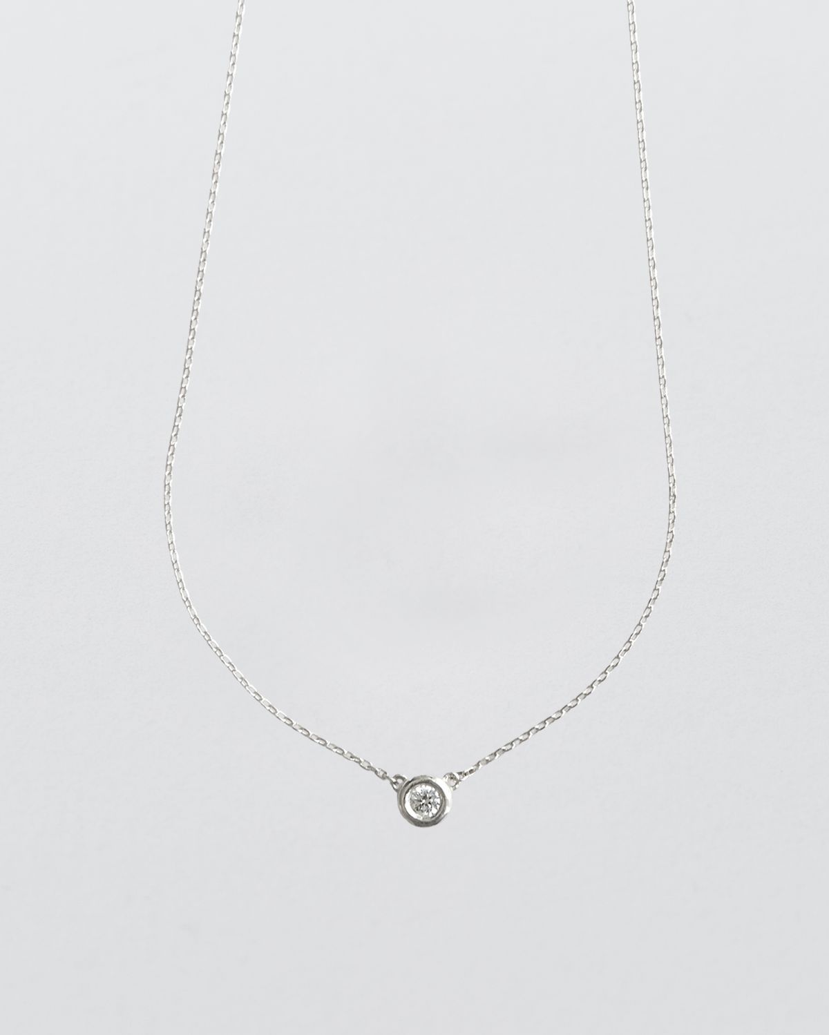 어나더레이어(ANOTHERLAYER) Classic Bezel Necklace - Silver (silver925)
