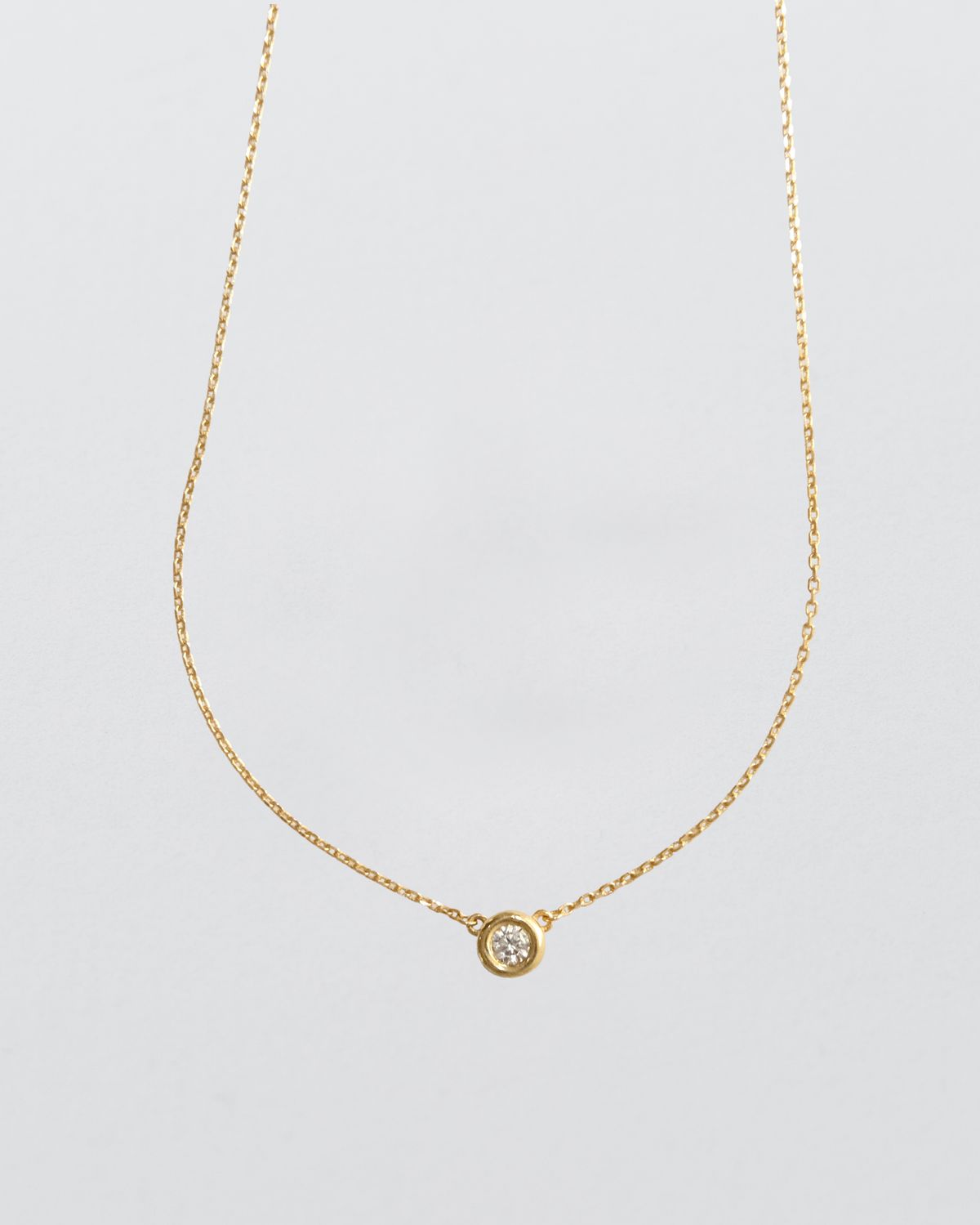 어나더레이어(ANOTHERLAYER) Classic Bezel Necklace - Gold (silver925)