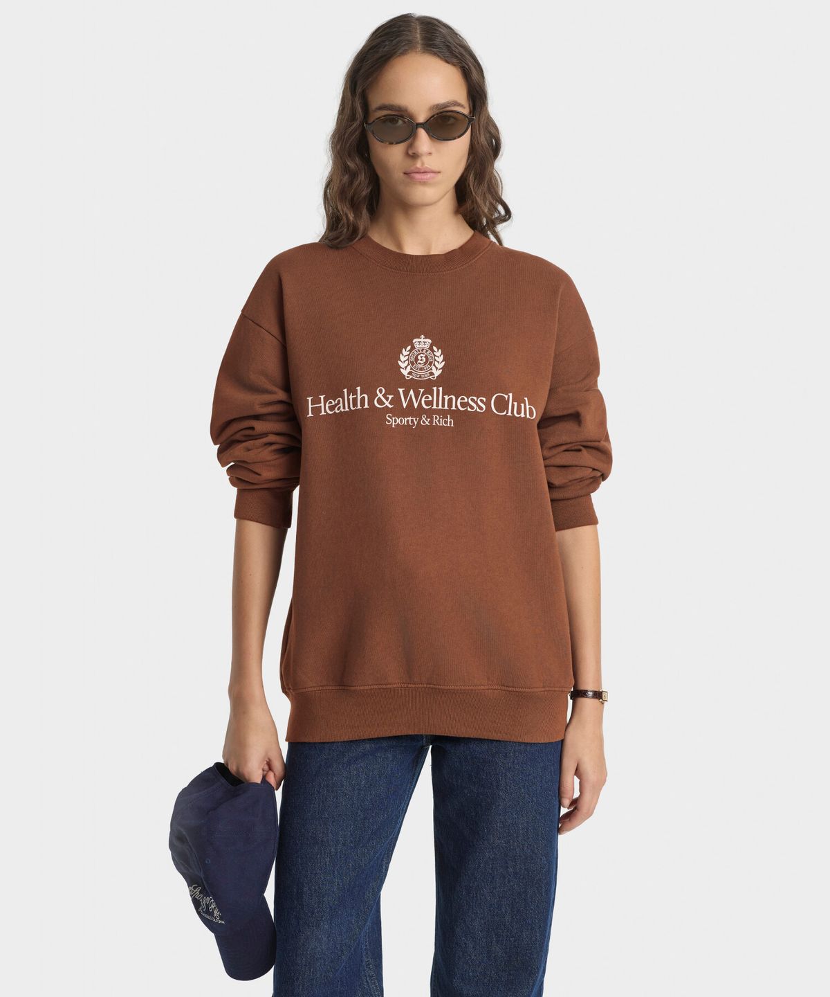 스포티앤리치(SPORTY&RICH) H&W 크레스트 크루넥 남여공용 R265AUW104