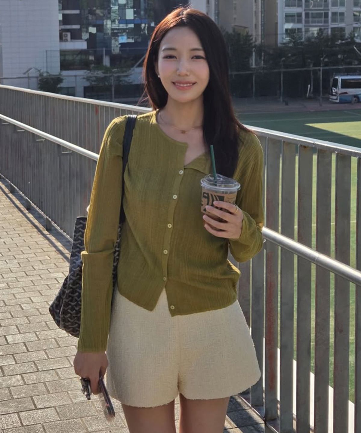 레프트서울(LEFTSEOUL) 올데이 린넨 블렌드 가디건 [그린]