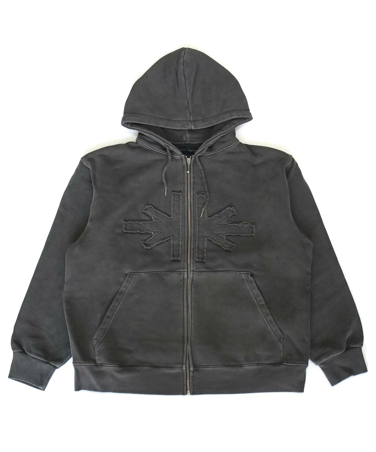 하우스 락 클럽(HOUSE ROCK CLUB) LES PAUL PIGMENT ZIP-UP HOODIE - CHARCOAL